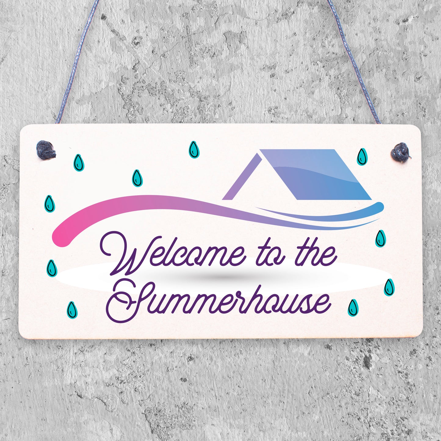 Welcome To The Summerhouse Sign New Home Gift Friendship Gift Home Decor