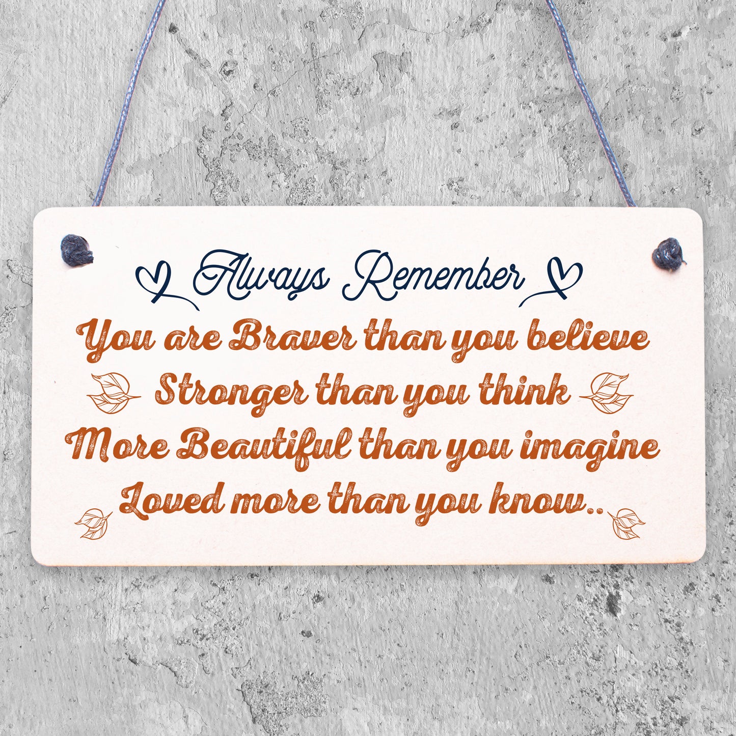 Stronger Inspirational Hanging Plaque Friendship Quote Gifts Butterfly Love Sign