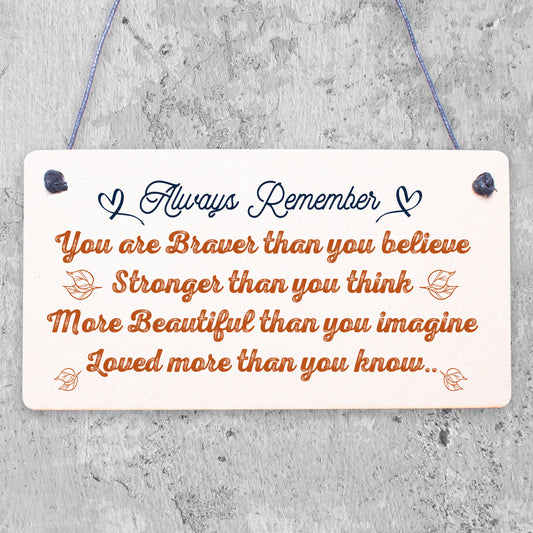 Stronger Inspirational Hanging Plaque Friendship Quote Gifts Butterfly Love Sign