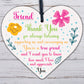 Friendship Sign Inspirational Shabby Chic Wooden Heart Plaque Friendship Gift