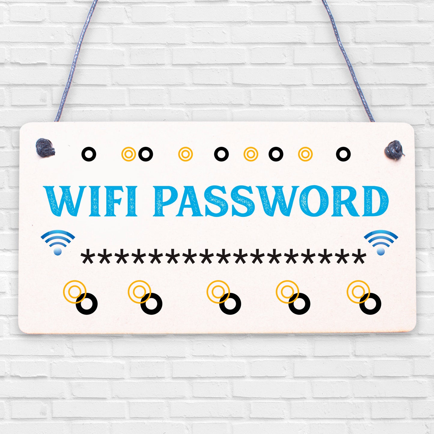 Wifi Password Chalkboard New Home Friend Gift Hanging Plaque House Warming Sign