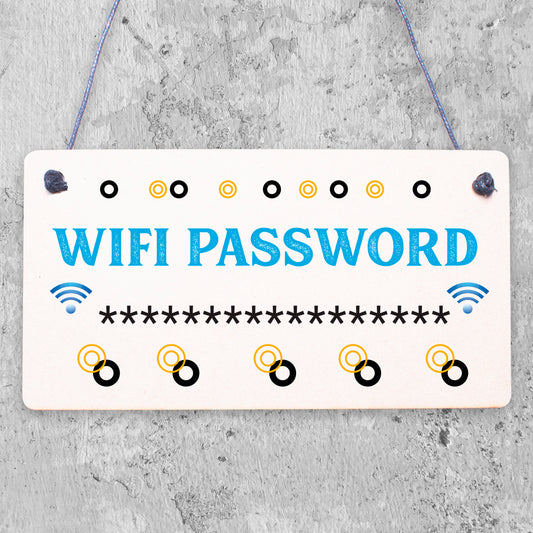 Wifi Password Chalkboard New Home Friend Gift Hanging Plaque House Warming Sign