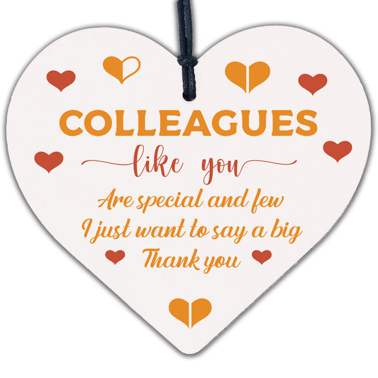 Special And Few Colleagues Heart Plaque Sign Friendship Thank You Office Gift