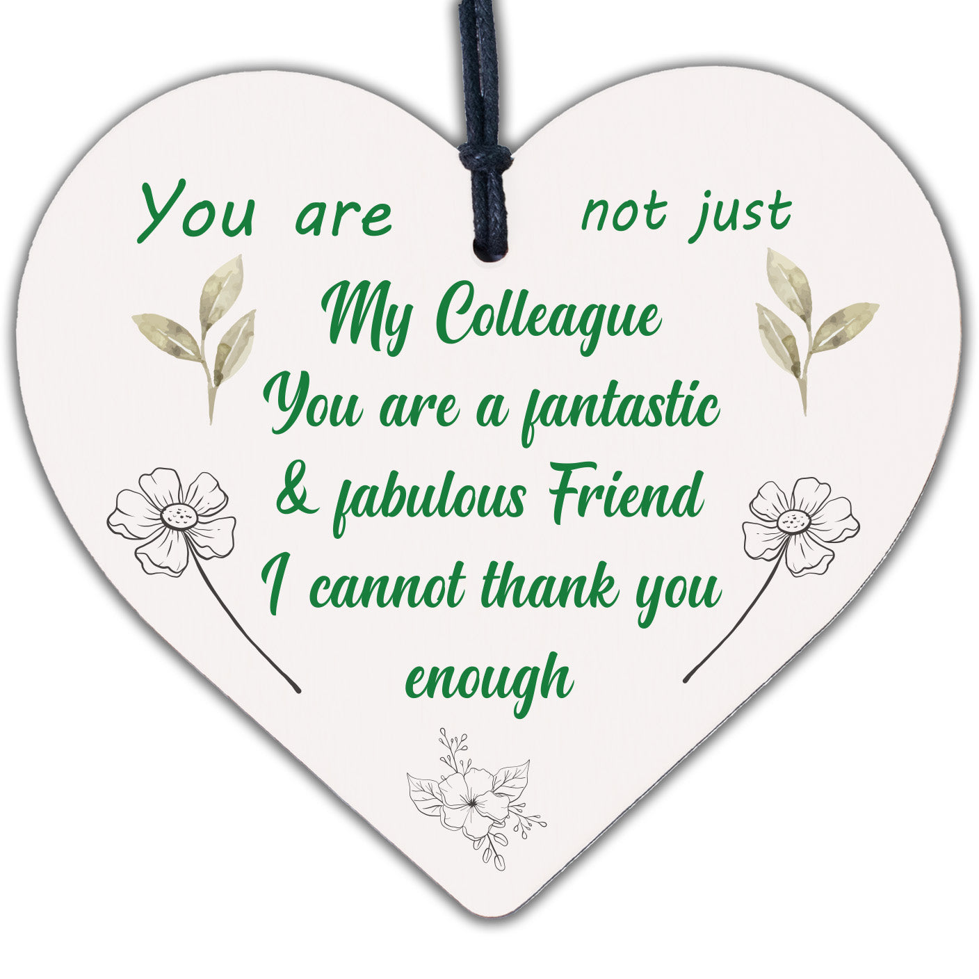 Colleague Fantastic Friend Wooden Heart Plaque Friendship Thank You Work Gift