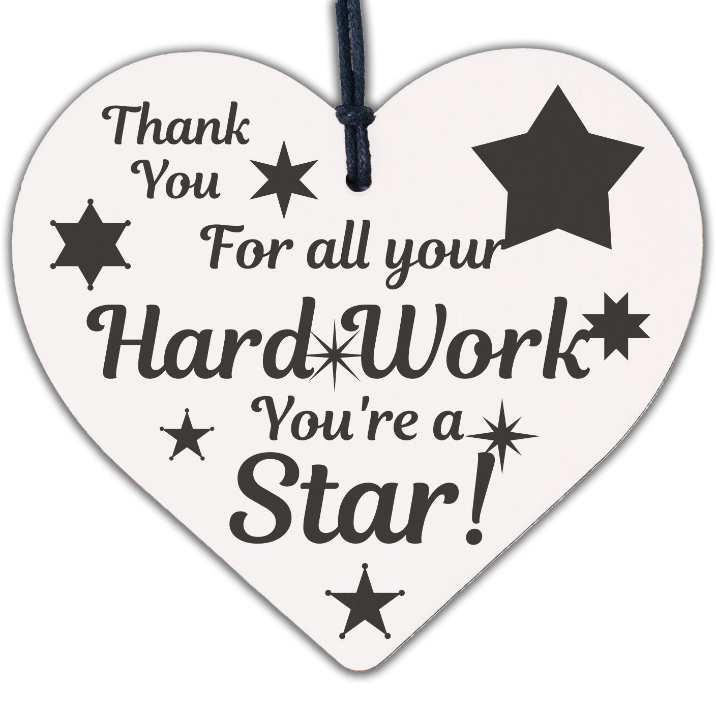 Colleague THANK YOU Gifts Wooden Heart Plaque Employee Teacher Volunteer Gifts