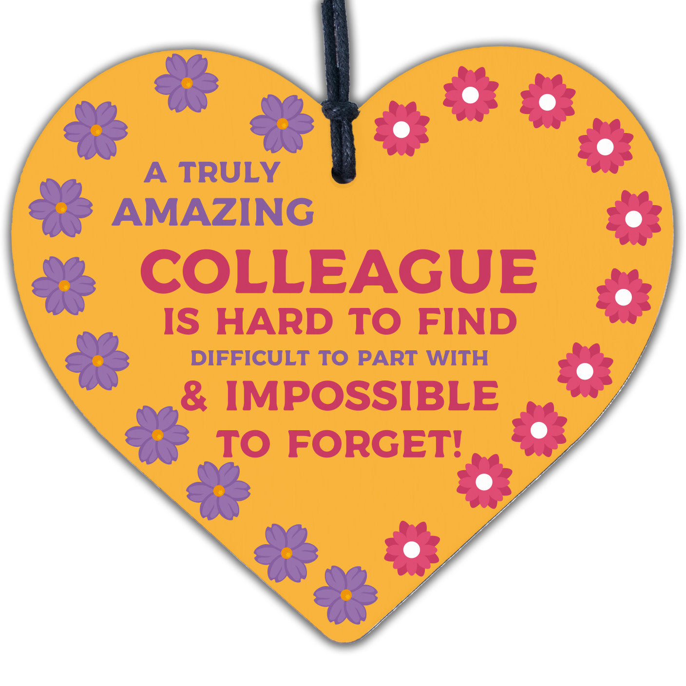 Colleague Leaving Job Gifts Co-Worker Novelty Wooden Heart Sign Gift For Friend