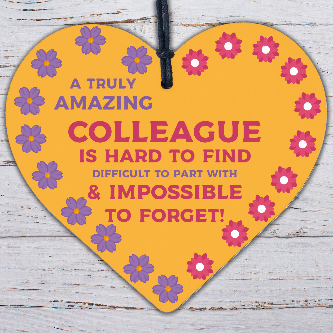 Colleague Leaving Job Gifts Co-Worker Novelty Wooden Heart Sign Gift For Friend