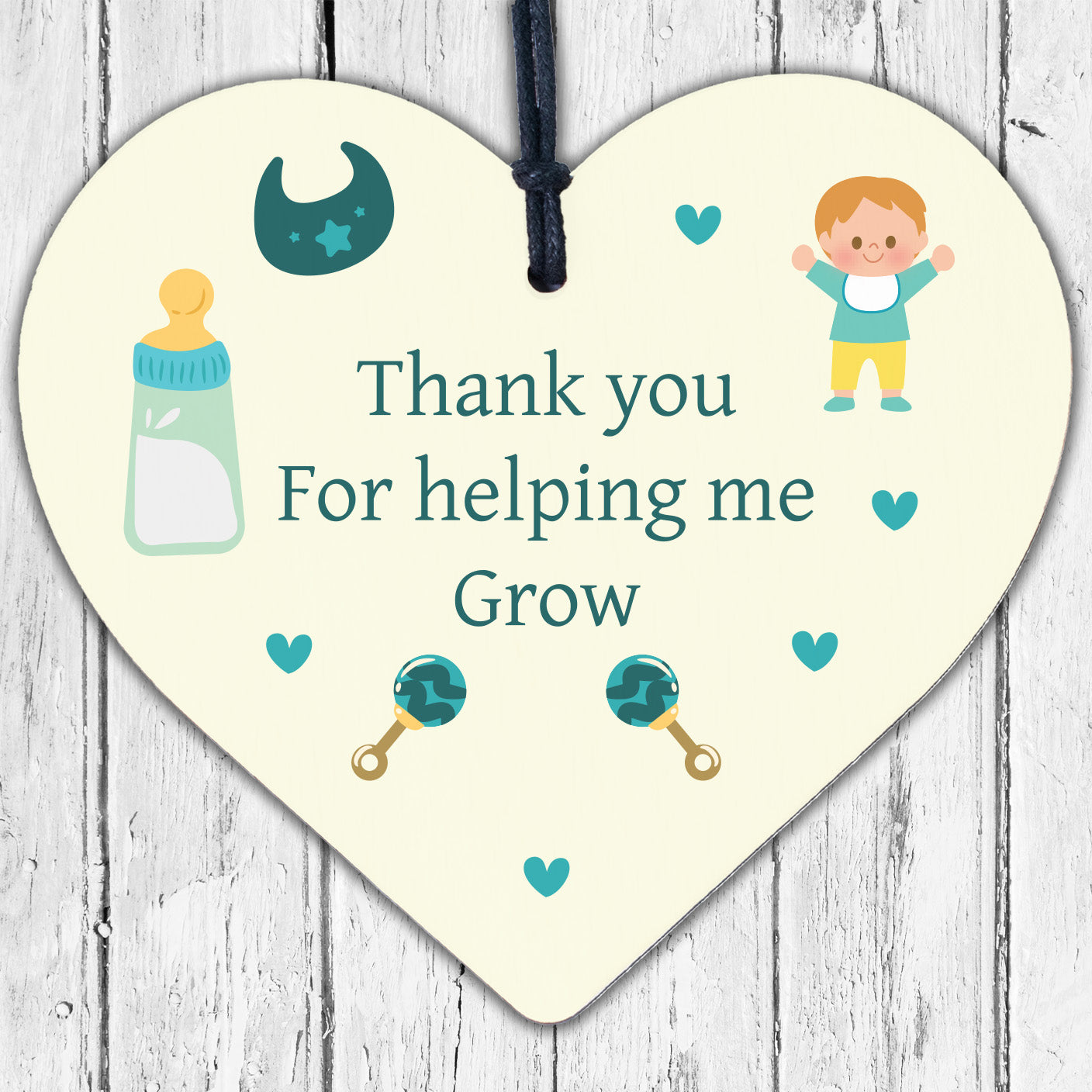 Teacher Teaching Assistant Thank You Gift Wooden Heart Gift Tutor Mentor Nursery