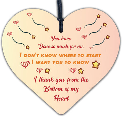 Thank You Gift For Teacher Teaching Assistant Volunteer Wooden Heart Gift