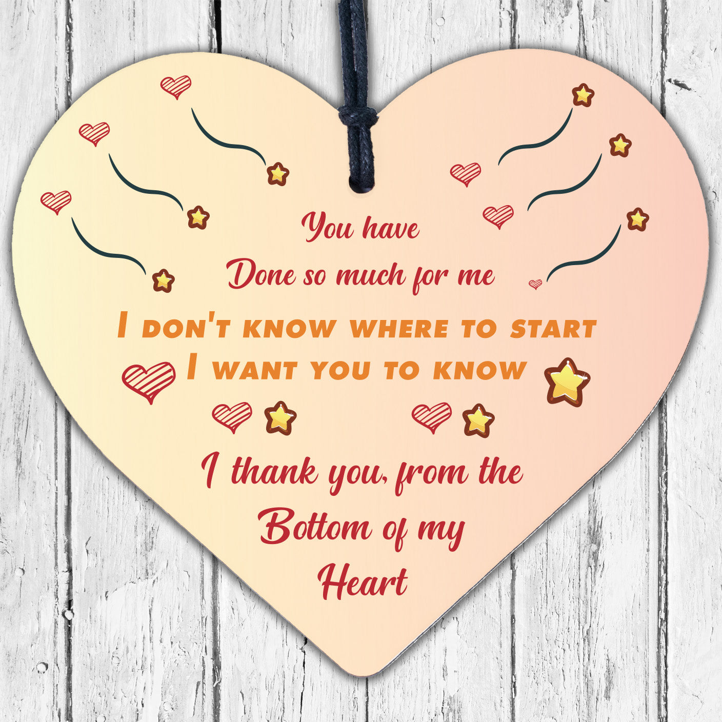 Thank You Gift For Teacher Teaching Assistant Volunteer Wooden Heart Gift