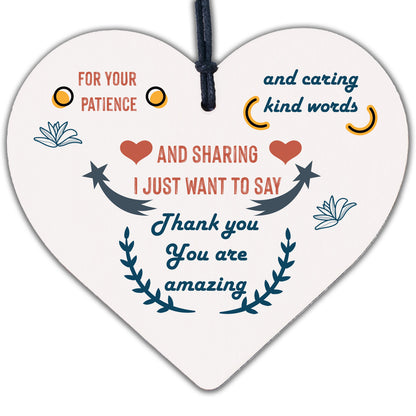 Leaving Nursery Wooden Heart Plaque Teacher Childminder Preschool Thank You Gift