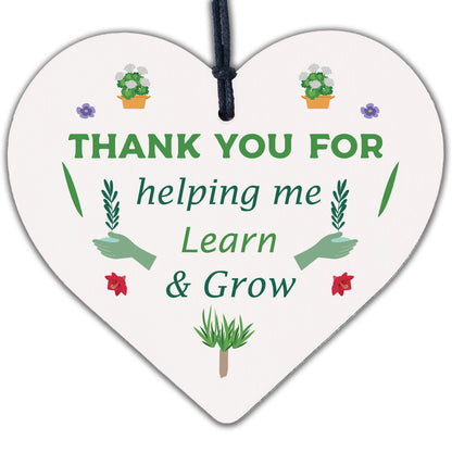 THANK YOU GIFT For Teacher, Teaching Assistant, Nursery Teacher Wood Heart