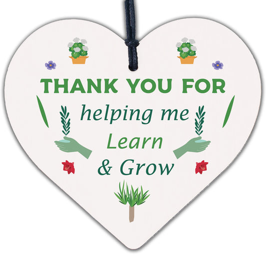 THANK YOU GIFT For Teacher, Teaching Assistant, Nursery Teacher Wood Heart