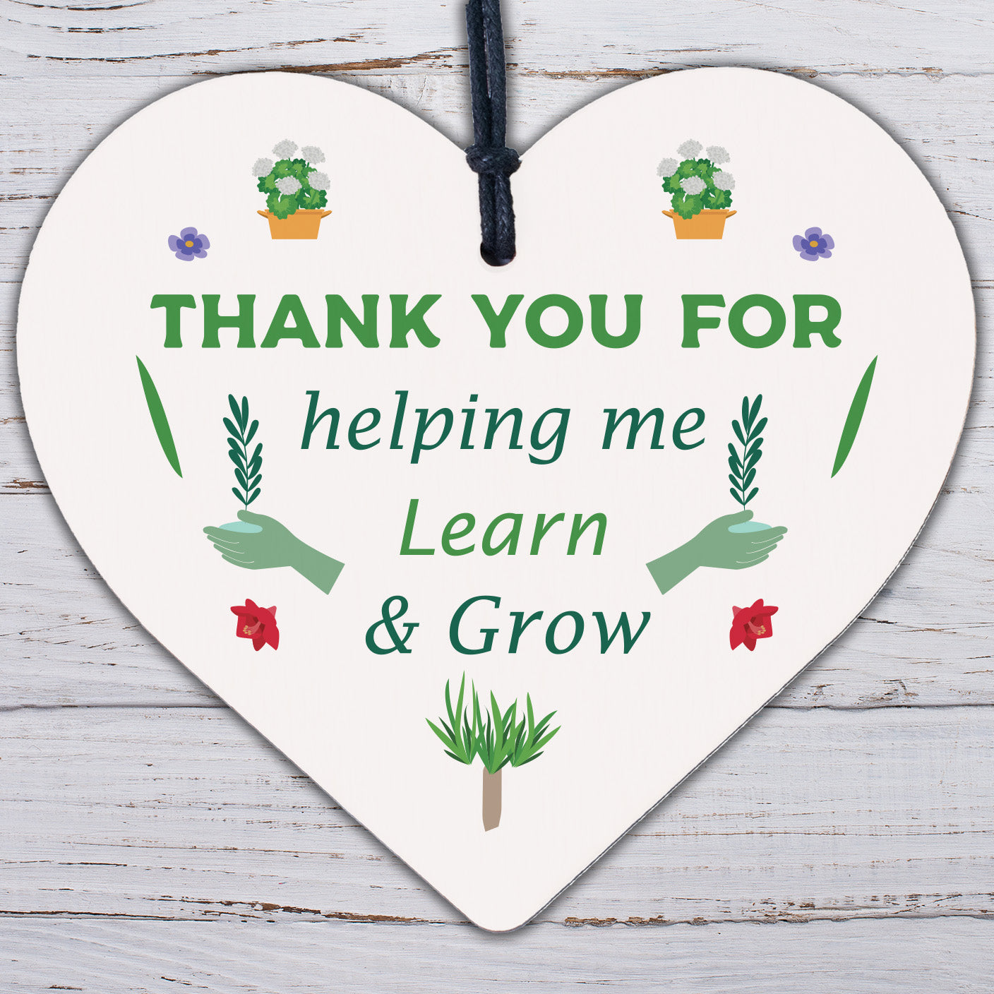 THANK YOU GIFT For Teacher, Teaching Assistant, Nursery Teacher Wood Heart