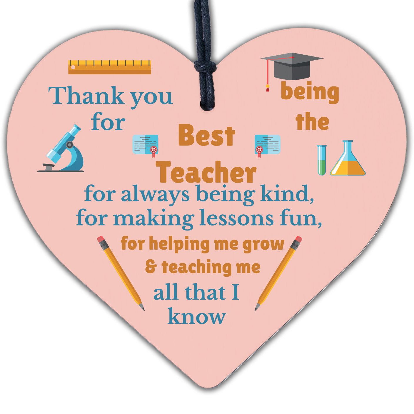 Thank You Best Teacher Gift Heart Best Nursery Gift For Children Leaving Present