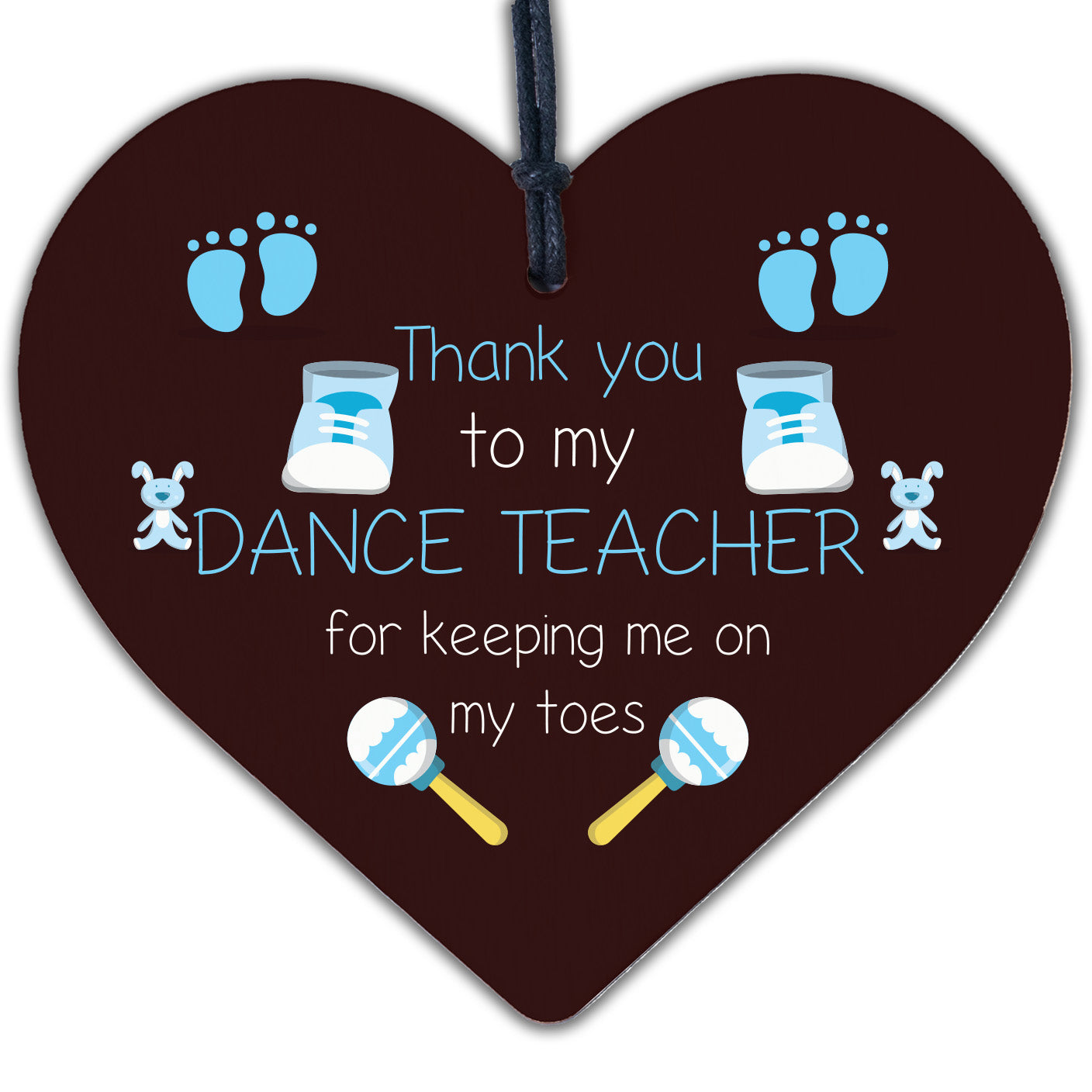 Handmade Dance Teacher Gift For Her Ballerina Ballet Heart Thank You Friendship