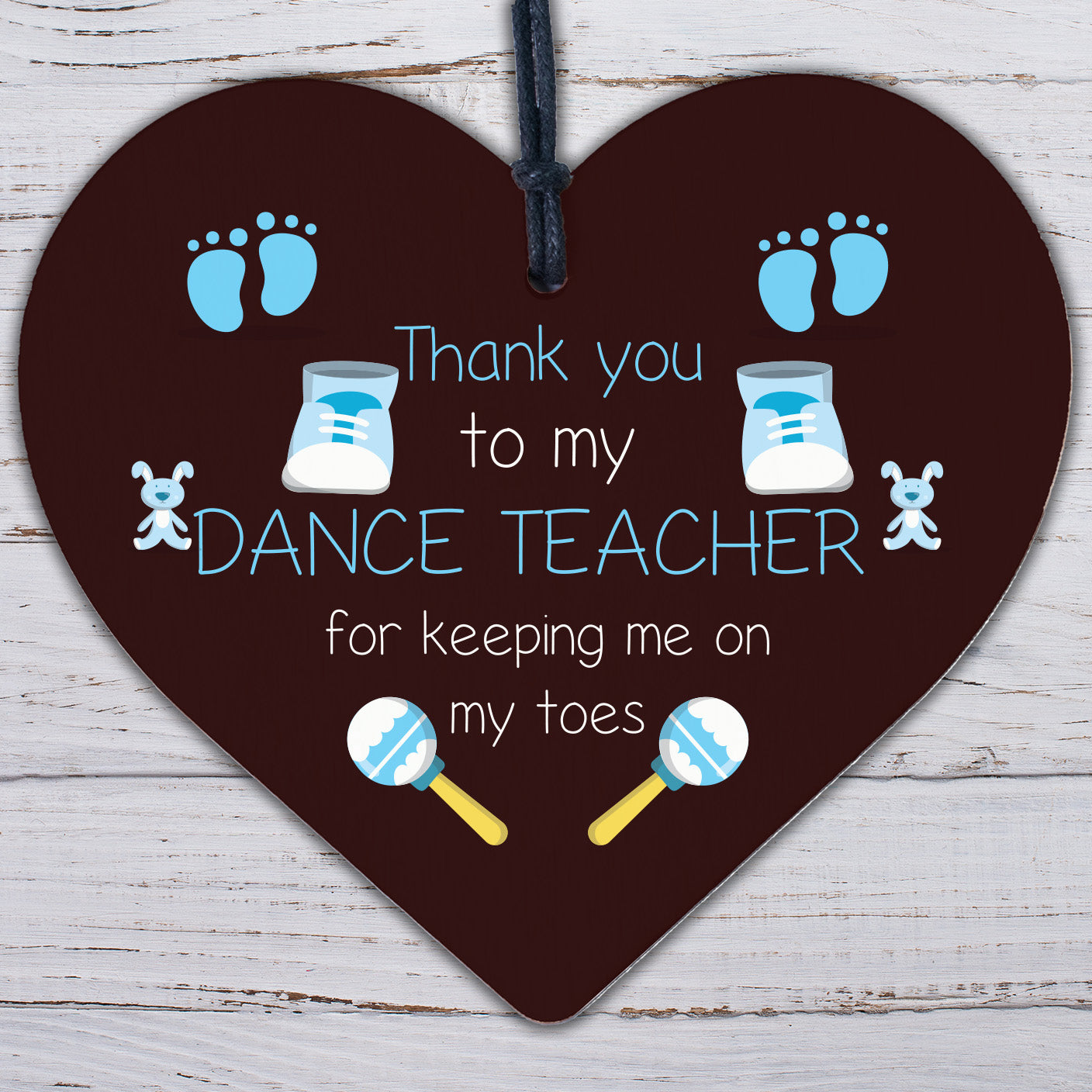 Handmade Dance Teacher Gift For Her Ballerina Ballet Heart Thank You Friendship