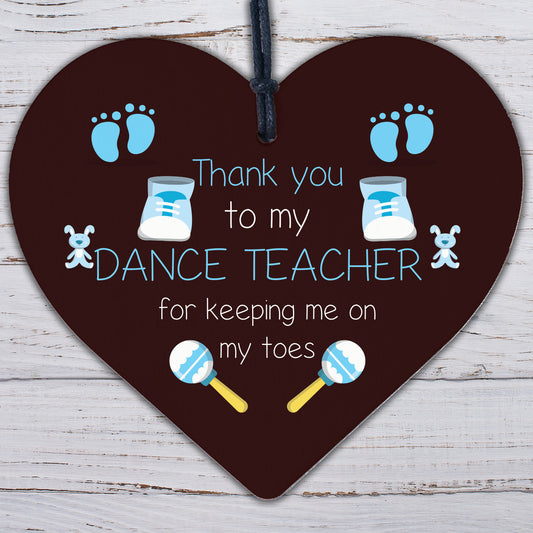 Handmade Dance Teacher Gift For Her Ballerina Ballet Heart Thank You Friendship