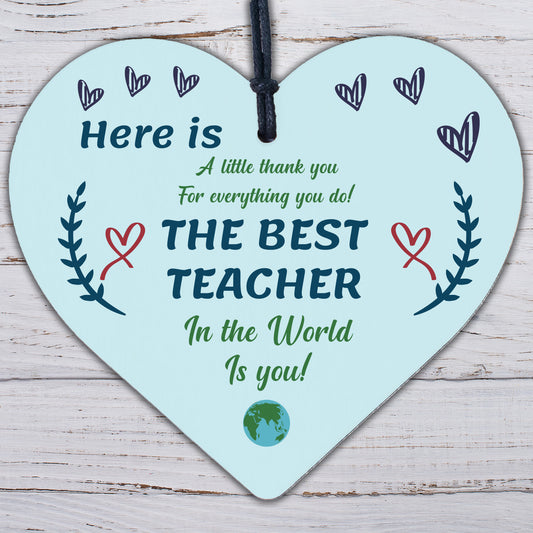 Best Teacher Gifts End of Year Term Thank You Gifts Engraved Wood Heart Present