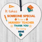 Handmade Nursery Teacher Thank You Leaving Gift For School Nursery Wood Heart