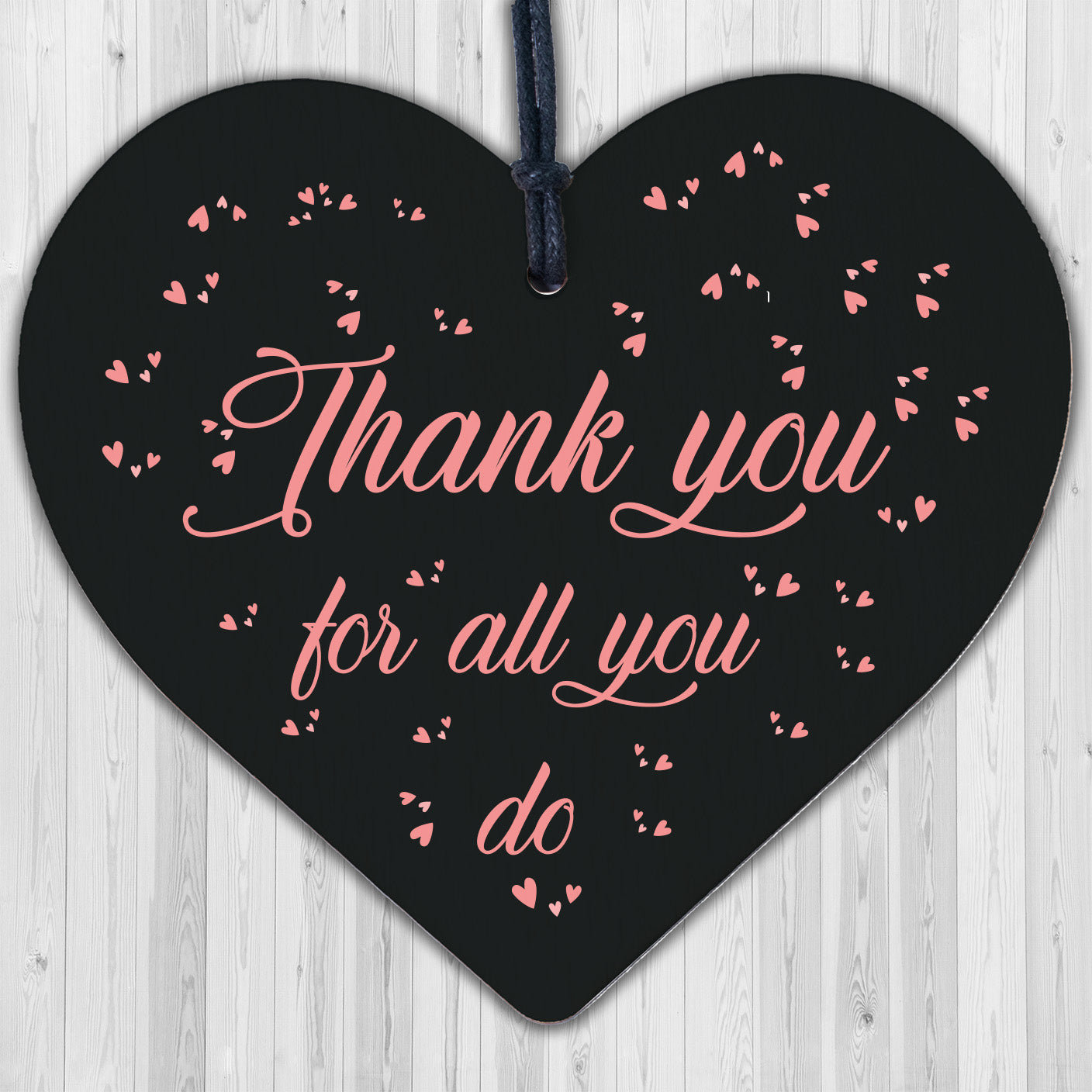 Thank You For All You Do Wood Heart Thank You Teacher Volunteer Friend Gift