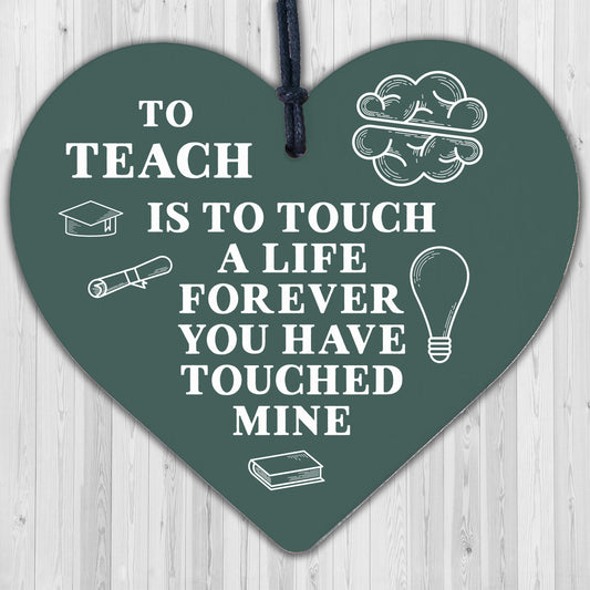 Teacher Gifts Teaching Assistant Gifts Wooden Heart Leaving Gifts School Nursery