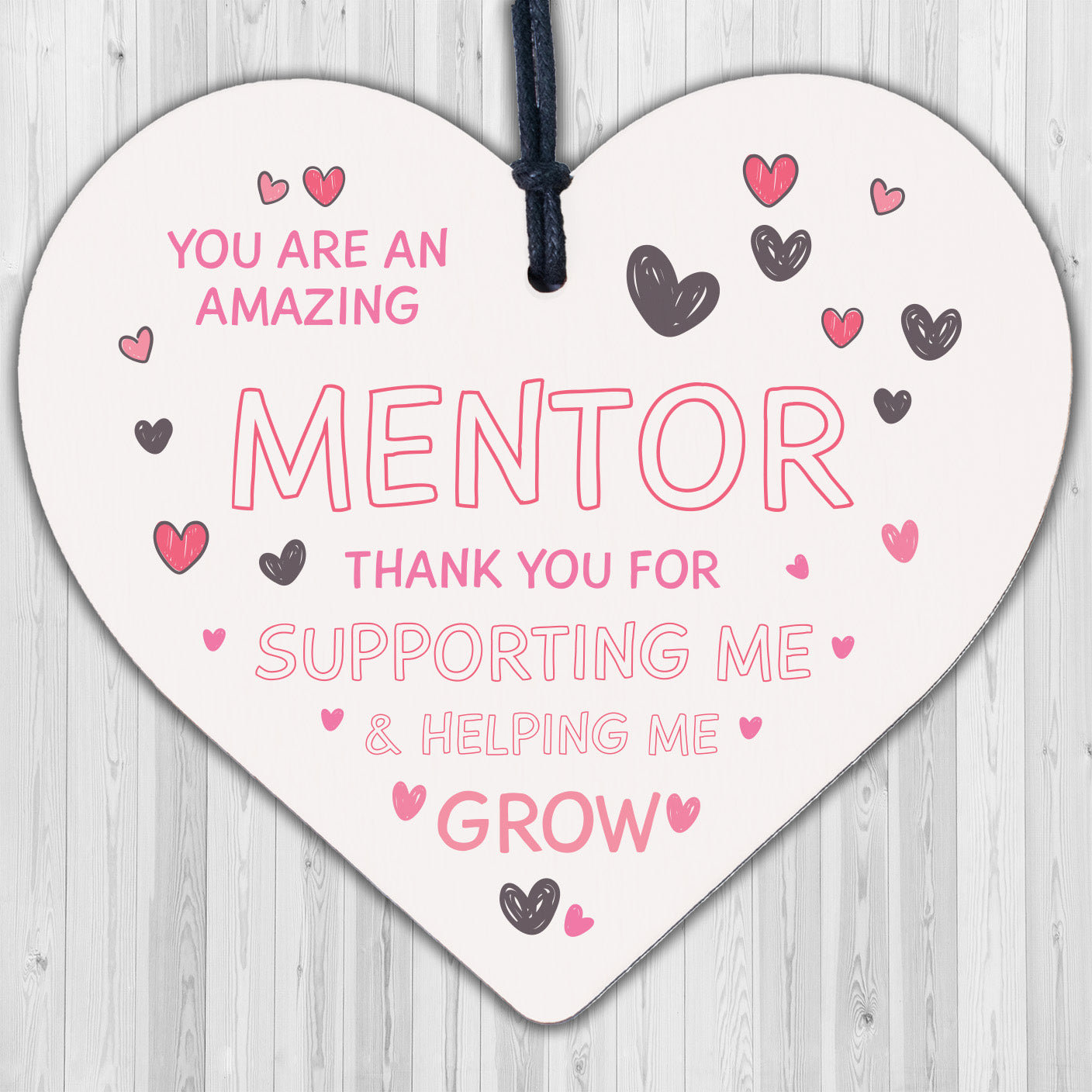 MENTOR Gift Wood Heart Thank You Teacher Mentor Friendship Gift Keepsake