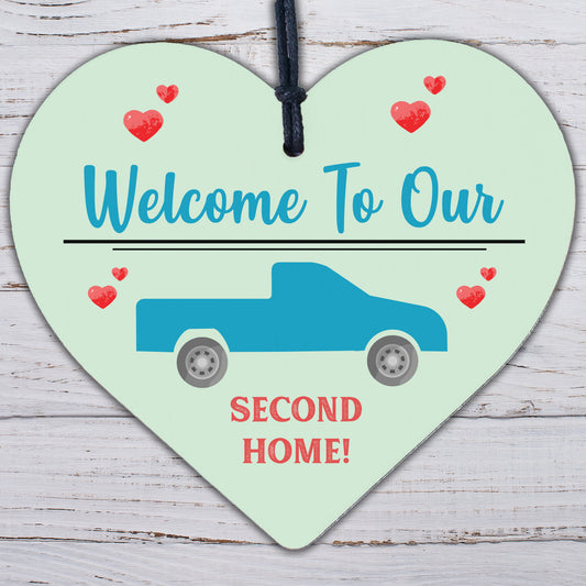 Caravan Sign Hanging Door Plaque Welcome Sign Second Home Motorhome Campervan