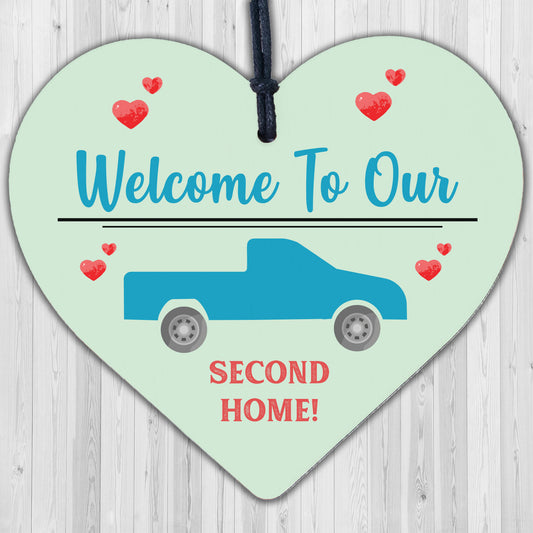 Caravan Sign Hanging Door Plaque Welcome Sign Second Home Motorhome Campervan