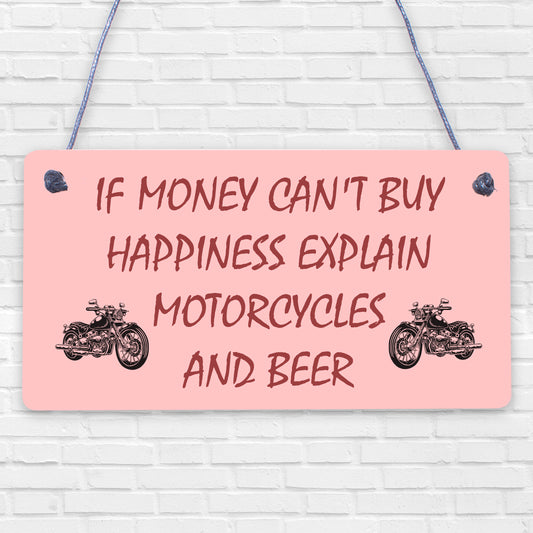 Beer Motorcycle Enthusiast Motorbike Man Cave Signs Garage Him Dad Grandad Gifts