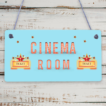 Cinema Room Home Theatre Gift For Mum Dad Man Cave Den Wall Plaque Gifts