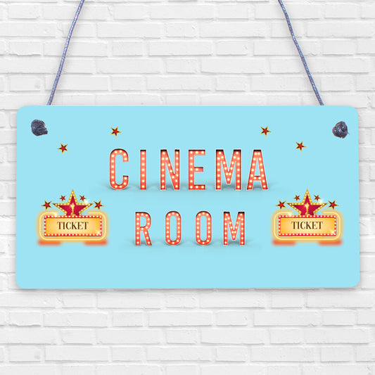 Cinema Room Home Theatre Gift For Mum Dad Man Cave Den Wall Plaque Gifts