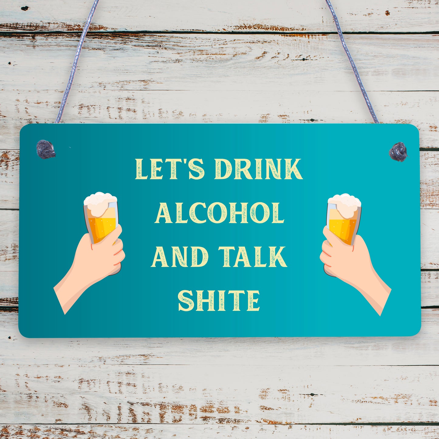 Novelty Funny Alcohol Sign Gin Vodka Beer Gift Friend Man Cave Home Bar Plaque