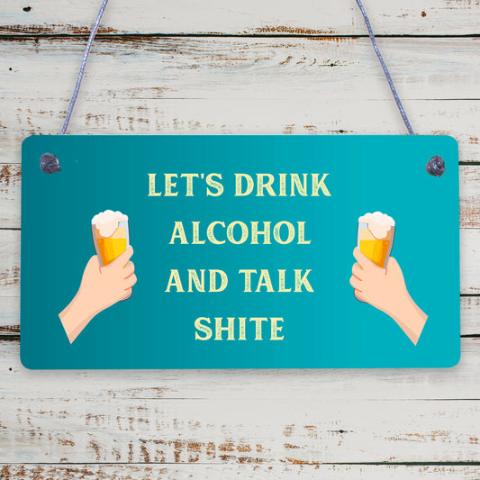 Novelty Funny Alcohol Sign Gin Vodka Beer Gift Friend Man Cave Home Bar Plaque