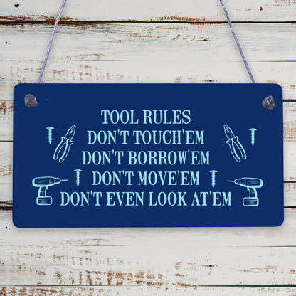 Funny Tools Sign For Man Cave Garage Shed Door Sign Gift For Men Dad Grandad