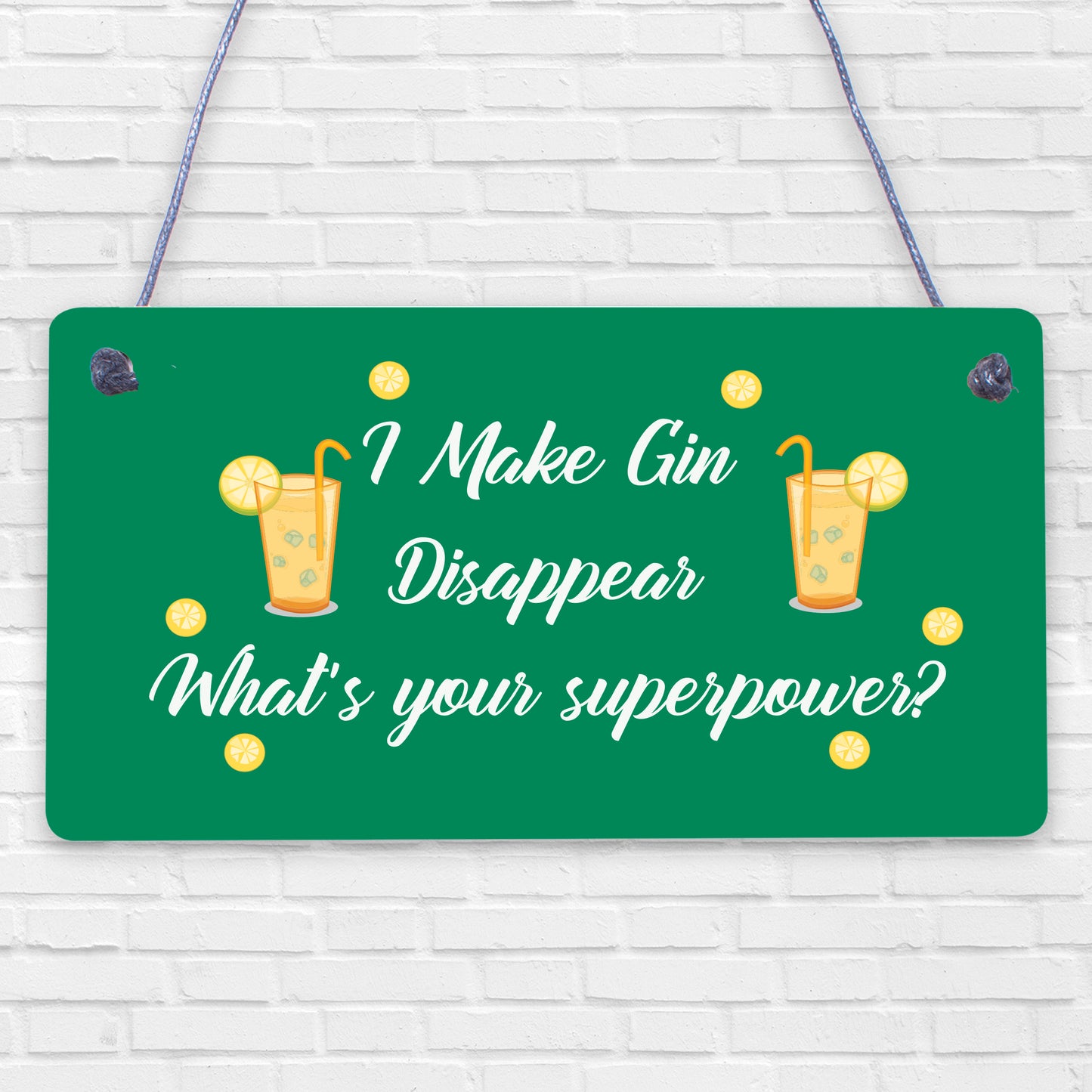 Funny Make Gin Disappear Alcohol Gift Man Cave Home Bar Hanging Plaque Pub Sign