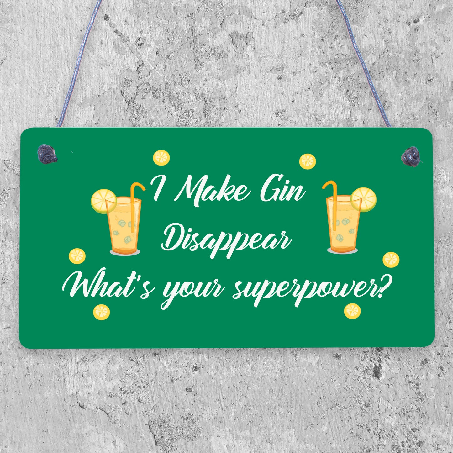 Funny Make Gin Disappear Alcohol Gift Man Cave Home Bar Hanging Plaque Pub Sign