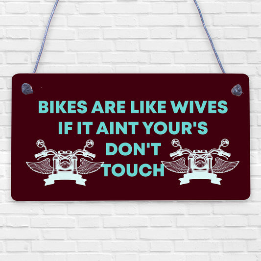 Motorbike Sign Biker Hanging Plaque Man Cave Garage Plaque Gift For Dad Grandad