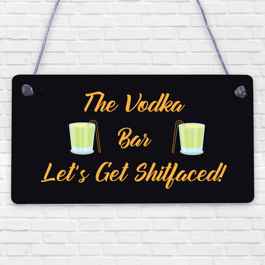 The Vodka Bar Novelty Man Cave Home Bar Pub Plaque Alcohol Friendship Gift Sign