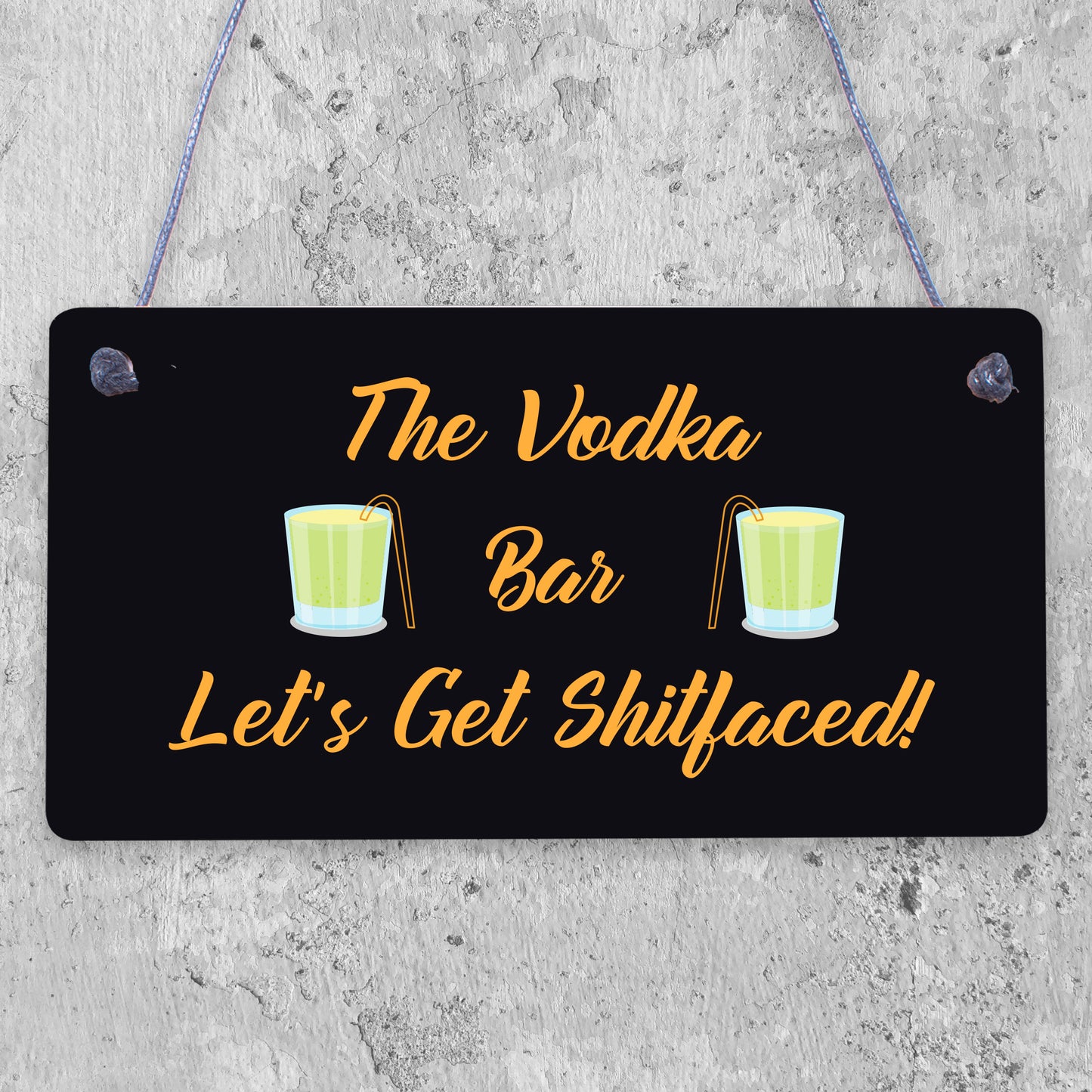 The Vodka Bar Novelty Man Cave Home Bar Pub Plaque Alcohol Friendship Gift Sign