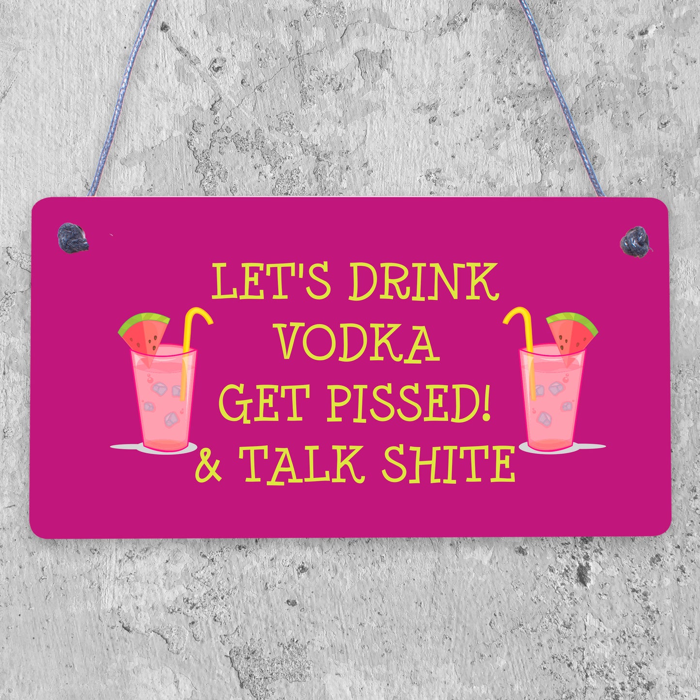 Funny Vodka Sign Man Cave Home Bar Pub Plaque Decor Alcohol Friendship Gifts