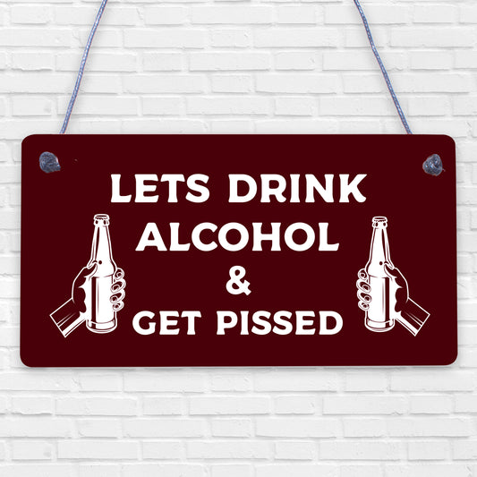 Funny Alcohol Sign Man Cave Home Bar Pub Hanging Plaque Vodka Gin Beer Gifts