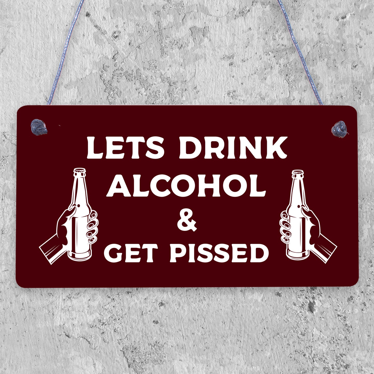 Funny Alcohol Sign Man Cave Home Bar Pub Hanging Plaque Vodka Gin Beer Gifts