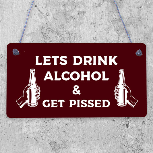 Funny Alcohol Sign Man Cave Home Bar Pub Hanging Plaque Vodka Gin Beer Gifts