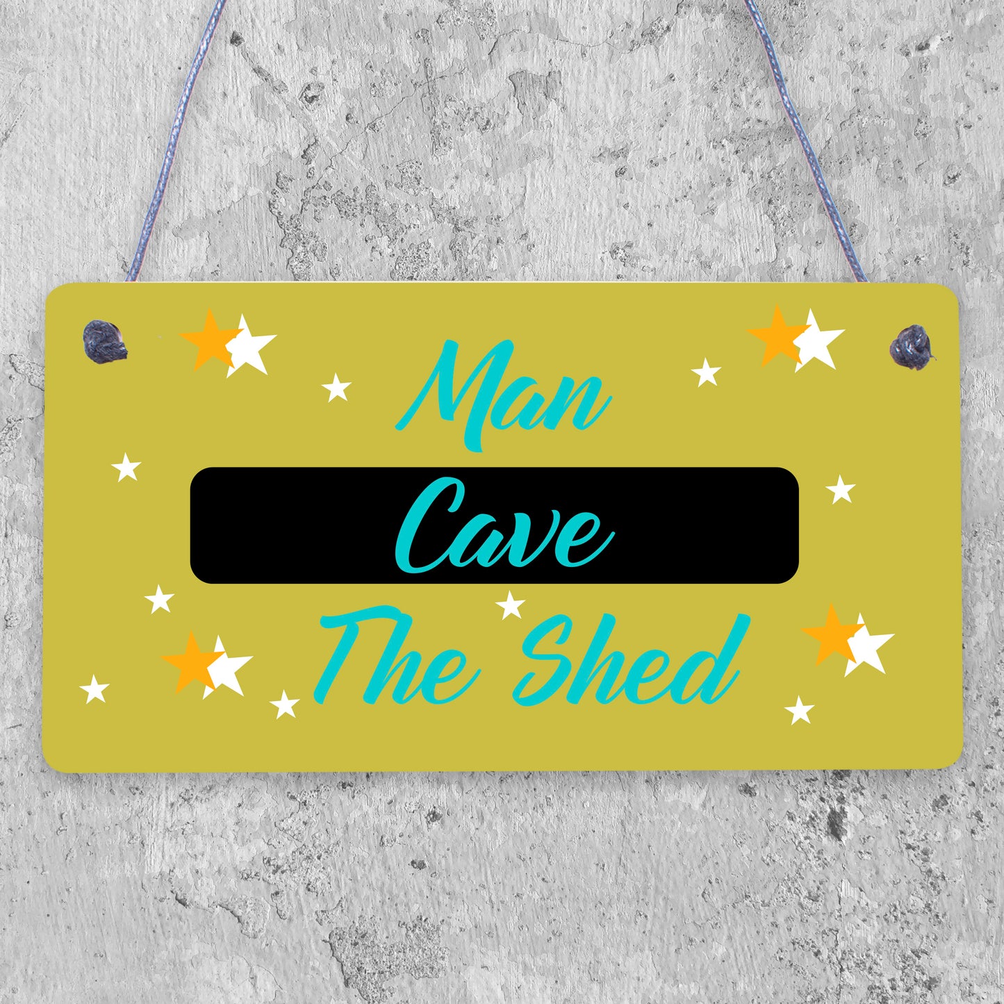 Man Cave AKA The Shed Novelty Wooden Hanging Plaque Sign Husband Boyfriend Gift