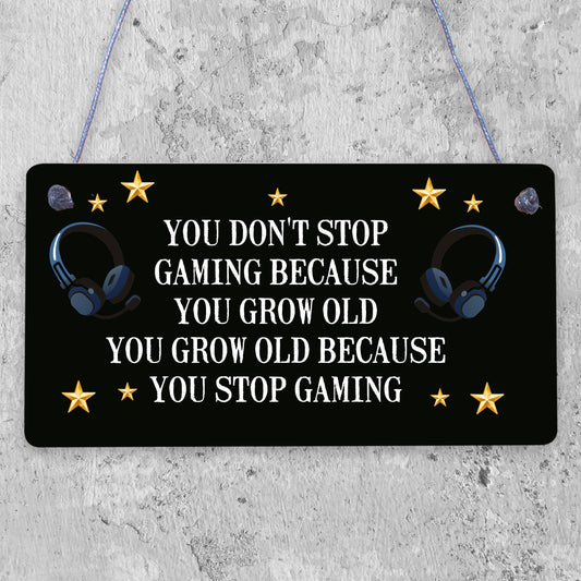 Games Room Novelty Gamer Sign For Boys Bedroom Man Cave Funny Gifts For Him