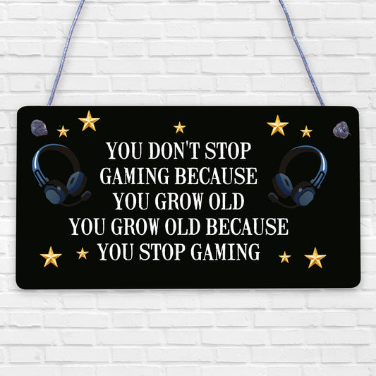 Games Room Novelty Gamer Sign For Boys Bedroom Man Cave Funny Gifts For Him