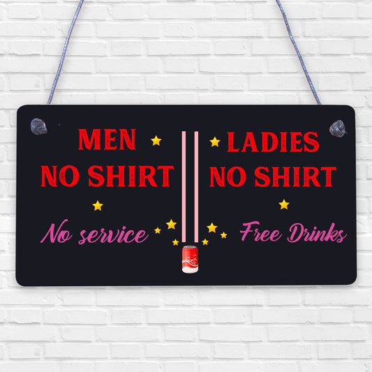 Gifts For Him Funny Pub Beer Bar Wall Sign Free Drinks Man Cave Friend Plaque