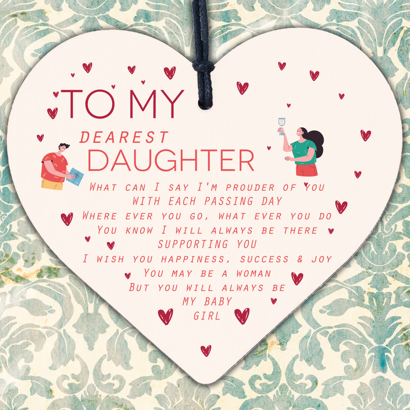 Daughter Gifts From Dad Mum 18th 21st Birthday Gift Card Mother Daughter Gifts