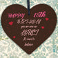 Happy 18th Birthday Gift Heart Wooden Plaque Chic Keepsake Love Friendship Sign